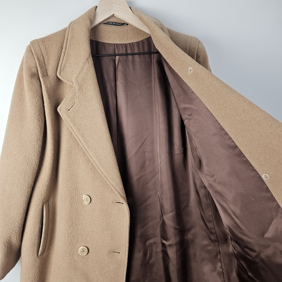 International Scene Cashmere Wool Blend Long Coat Vintage Made in Hungary 11/12 - Picture 13 of 15